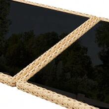 Poly Rattan Garden Table And Chairs Set, Garden Furniture, 6-Person Garden Dining Set With Armchairs, Removable And Washable Fabric Covers - Black - View 6