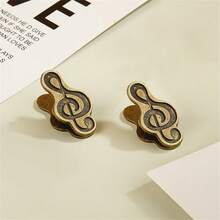 Clips de metal con clave de sol y nota musical vintage, 4 estilos de clips de papel dorados y bronce retro, artículos de papelería estéticos para amantes de la música, decoración de oficina y escuela, regalo - Dos carpetas para cuadernos con forma de clave de sol (Qinggu) - Ver 11