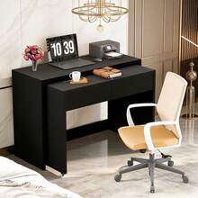 Home Office Desks - Black + Particle Board - View 1