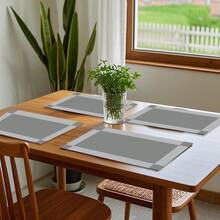 1/2/4/6/8/300片装豪华餐垫套装，采用简约高端灰色设计，多种图案可选。采用100%涤纶面料，运用数码印花技术，可机洗，耐热，防污，防水，适用于派对装饰、咖啡桌、餐桌、室内装饰配件、餐厅和公司聚会。 - 彩色 - 查看 6