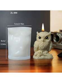 Owl Shaped DIY Handmade Plaster Aromatherapy Silicone Mold, Multi-Purpose - Owl - View 3