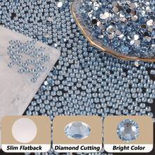 0,2cm/0,3cm/0,4cm/0,5cm Đá Rhinestone Nhựa Phẳng Mặt Sau Cho Cốc Nước, Đồ Chơi, Đồ Thủ Công Tự Làm, Giày Dép, Vật Liệu Trang Trí Quần Áo - xanh nhạt - Xem 7