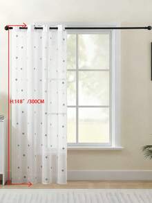 1/2 tấm rèm voan thêu cổ điển kiểu Châu Âu, rèm trắng trong suốt thích hợp cho phòng ngủ, ban công, phòng khách, rèm cửa sang trọng, rèm ren trắng thanh lịch được trang trí bằng họa tiết thêu lá tinh tế, rèm polyester mờ cho phòng khách, phòng ngủ, văn phòng và các dịp khác - Có thể giặt máy, rèm trang trí phòng ngủ. - Nhiều màu - Xem 49