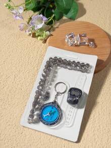 伊斯兰教祈祷套装：电子计数器、朝拜方向罗盘、猫眼石念珠、穆斯林祈祷配件 - 多色 - 查看 14