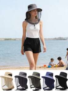 男士防蚊帽、钓鱼帽、防护面罩、防晒、透气网眼面罩、夜钓防虫帽、女士防蜂帽、新款夏季款式、防晒遮阳帽、时尚户外男士遮阳帽 - A - 查看 5