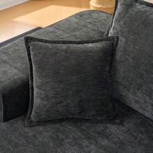 Chaise longue sin montaje – Sofá cómodo y suave con cojines incluidos y bolsillos laterales. - Negro - Ver 10