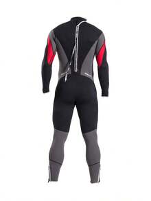 HISEA 3.0mm Thick Men's Warm Wetsuit, Thermal Diving Suit, Water Sports One-Piece Casual Outfit - Black - View 5