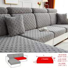 1pc Universal Solid Color Woven Sofa Slipcover, Suitable For All Seasons, Removable And Washable, Dust-Proof, Non-Slip, Wrinkle-Resistant, Easy To Clean, Odorless, Pet-Friendly Sofa Protector - Dark Grey - View 14