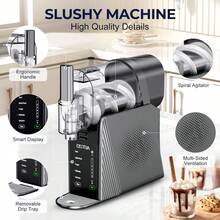 YASHE Slushie Machine-88oz Slushy Machine For Home, Frozen Drink Maker, No Ice Needed, One-Touch Slush Machine With 6 Preset Programs Self-Clean Function For Margarita, Smoothie, Milkshake, Frozen Cocktails,201stainless Steel - Default - View 3