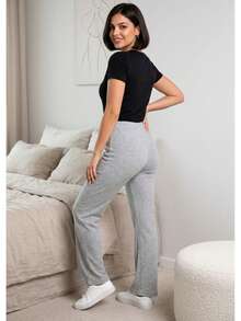 Women's Wide-Leg Winter Pants, Lanzinha Brand, Winter Fashion 2026, Copa Brasil. - 灰色 1c - 查看 3