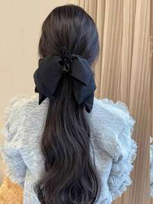 Kẹp tóc nơ lớn có thể tháo rời, kẹp tóc dài xoăn gợn sóng cho tóc giả. - Nhiều màu - Xem 2