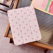 1 Ốp lưng bảo vệ bằng acrylic trong suốt cao cấp in hình ngôi sao màu hồng, có khe cắm bút, chân đế từ tính đa góc và chức năng tự động bật/tắt màn hình, tương thích với iPad Pro/Air, và Pad 5/6/28. - Nhiều màu - Xem 3
