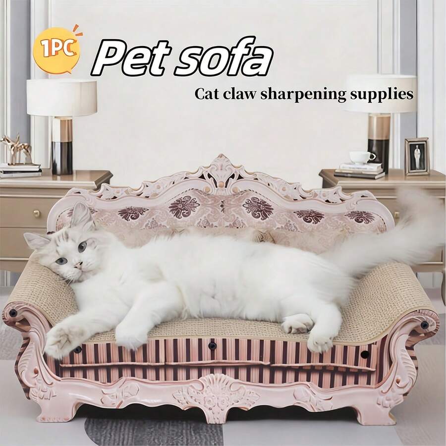 1 chiếc ghế sofa cào móng cho mèo, tấm cào móng, ghế thư giãn, đồ nội thất nghỉ ngơi đa chức năng cho mèo, phù hợp cho mèo nhỏ.