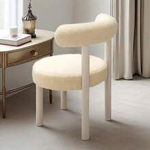 Soft Makeup Vanity Chair W/ Backrest Cozy Makeup Stool For Bedroom Home Decor A - 白色 - 查看 7