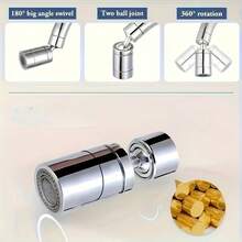Aireador de grifo de acero inoxidable de 360° con modo dual, compacto para fregadero de cocina y baño con dos patrones de rociado, conveniente para lavar y enjuagar el cabello. Adecuado para grifos de fregadero de cocina y baño. Excelente regalo para Pascua y el Día de San Patricio. - Múltiples estilos - Ver 6