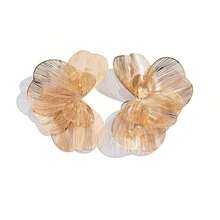 2pcs Elegant Chic Style Gold Flower Stud Earrings, Suitable For Women's Daily, Date, Party, Festival, Gift, Banquet Jewelry Matchingaretes De Mujer,Western Jewelry,Y2k,Earrings For Women,Gold Jewelry,Silver Jewelry,Jewelry Women,Easter,Summer - 金子 - 查看 4