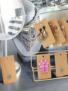 10/50/100 piezas Tarjetas organizadoras y expositoras de joyas para aretes, collares y pulseras - Multicolor - Ver 6