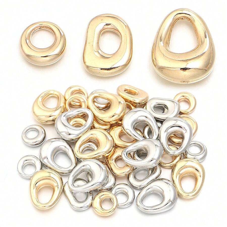 30-100pcs Asymmetrical Water Drop Shaped CCB Beads, Unique Handmade DIY Spacer Beads For Jewelry Making, Necklace, Pendant, Decoration Accessories