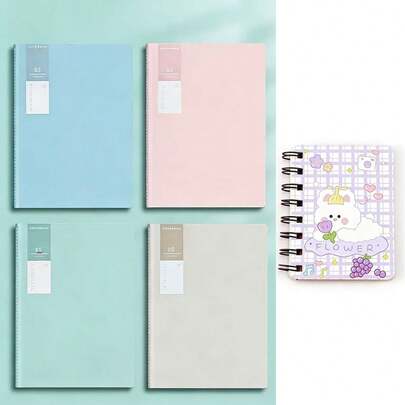 A5 Lined Notebook, Minimalist Stitched Notebook + Rabbit Pocket Notebook