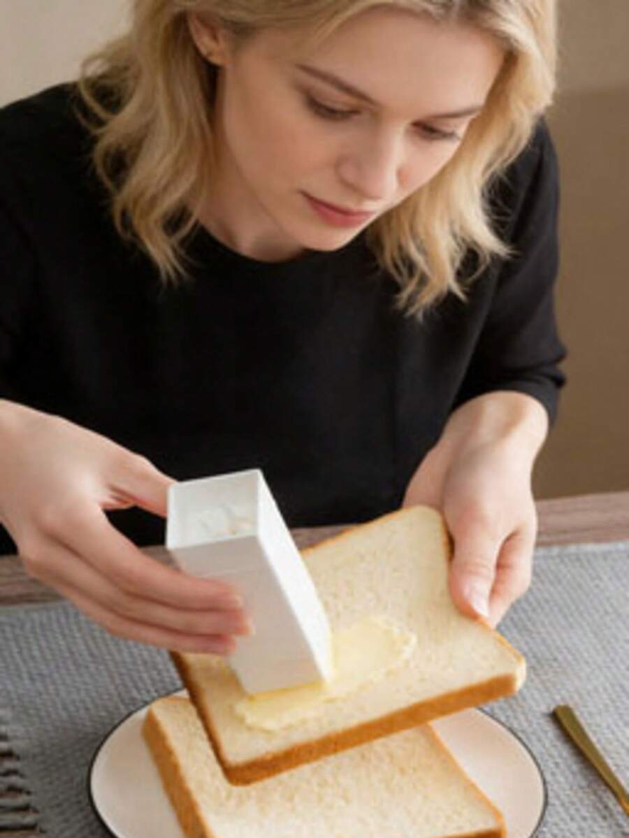 1pc Upright Butter Spreader Stick, Rotating Push-Out Butter Dispenser With Lid, Adjustable Capacity Butter Storage Container, Dishwasher Upgraded Butter Holder, Perfect For Pancakes, Waffles, Bagels & Toast, Keeps Butter Fresh & Neat, Essential Kitchen Baking Tool