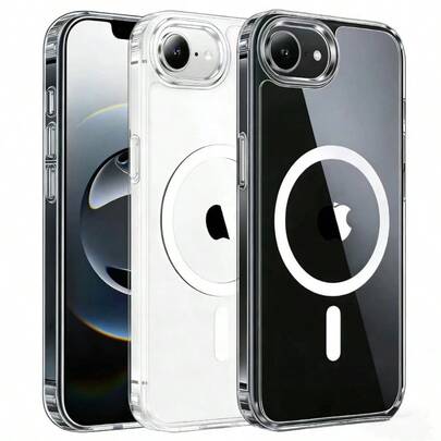 Phone Case - Compatible With IPhone 17E, Magnetic Wireless Charging Supported, Shockproof Transparent Protective Phone Case