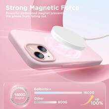 Magnetic For IPhone Case , Compatible With MagSafe, [Soft Anti-Scratch Microfiber Lining], Slim Liquid Silicone Shockproof Protective Phone Case - Lilac Purple - View 3
