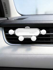 1pc Adjustable Car Phone Holder, Universal Car Air Vent Mount Phone Gravity Stand, Suitable For Most Vehicles - A - View 3