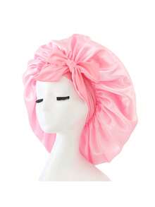 1pc Satin Hat With Adjustable Bow Tie Ruffled Edge Soft Comfortable Snug Fit Fashion Luxury All-Match Accessories Gift For New Year Valentine's Day Mother's Day - Thickened version - View 9