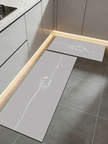 [HÀNG HOT!!!] 1 tấm thảm nhà bếp bằng cao su mềm, thấm hút tốt, dày 3.5mm, kích thước lớn hoặc nhỏ, kiểu dáng hiện đại tối giản, nền màu xám nhạt với đường cong và họa tiết hoa trang trí, có thể tự cắt cho vừa với kích thước nhà bếp, chất liệu bề mặt vải, lớp giữa là mút xốp, lớp dưới là cao su, thích hợp cho nhà bếp, phòng khách, phòng ngủ, phòng trẻ em, làm tấm lót chuột, phòng tắm, lối vào, ngoài trời, ban công, hành lang và các không gian khác trong nhà. - Nhiều màu - Xem 6