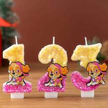 0-9 Velas con forma de cachorro de peluche adorables, hermosas decoraciones para pasteles, regalos ideales para fiestas, adecuados para pasteles de cumpleaños, pasteles de boda, celebraciones de aniversario, reuniones familiares y talla grande - Ver 2