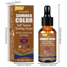 Xioimy 1.02液盎司夏季无日晒美黑产品，深棕色光泽，自然美黑，易于均匀涂抹，自然小麦铜色调，保湿滋养 - 黃色 - 查看 9