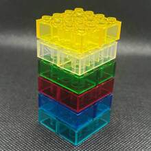 20PCS 2x4 Dots Transparent Clear Bricks - 3001 Compatible Small Particle Building Block Parts For Kids DIY House Waterfall - Multicolor - View 8