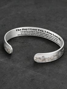 "Ngày em mất anh, em cũng đánh mất chính mình" - Vòng tay nữ bằng thép không gỉ "7mm" - Hãy dùng chiếc vòng tay này để bày tỏ cảm xúc và những suy nghĩ sâu kín nhất của bạn, làm cho tình cảm thêm bền chặt. Món quà hoàn hảo dành cho bạn trai, bạn gái, chị gái hoặc bạn thân của bạn. - Nhiều màu - Xem 4