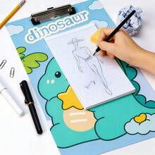 Portapapeles de 12.4 pulgadas * 8.9 pulgadas, bonitos, con diseños de comida, perfectos para oficina, escuela, temporada de regreso a clases, dibujo y bellas artes. Para mujeres, hombres, estudiantes y niños. - Envío aleatorio - Ver 3