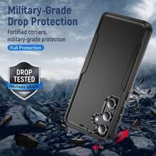 Ốp lưng điện thoại chuẩn quân đội dành cho Galaxy A06, A36, A26, A56, A25, A05, A35, A55, A14, A54, A33, A53, A71, A73, A17, S26, S25, S23, S22, S21, S26 Ultra, S25 FE, S24 Plus - màu đen - Xem 3