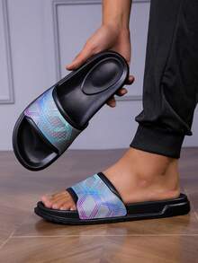 2026 New Summer Slippers For Men, Casual Beach Sandals, Slippers - Black and Gray - View 2