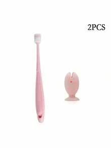 Small Dog & Cat 360° Soft Silicone Toothbrush With Suction Cup, Gentle Pet Oral Care Accessory, Luxury Silicone Fish-Shaped Toothpaste Holder, Battery-Free - Multicolor - View 14