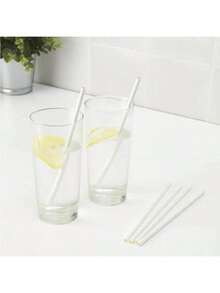 100支/包 经典黑色、白色、卡其色纸吸管，一次性饮料吸管批发，适用于生日派对、婚礼、新娘送礼会、节日庆典、毕业典礼、新年、情人节、母亲节、父亲节派对用品 - 彩色 - 查看 4