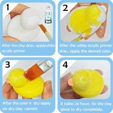 100ml Men đất sét tự khô, vecni bóng cao cấp, chất bịt kín bảo vệ chống nứt và trầy xước đồng thời tạo hiệu ứng men bóng - Dùng cho gốm sứ, gỗ, tranh acrylic và đồ thủ công (bóng) - 100ml - Xem 7