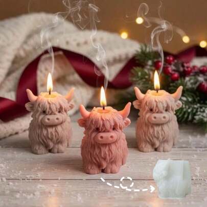 Khuôn làm nến tự chế, khuôn trang trí nến bằng sáp bò có hàm lượng mỡ cao, khuôn trang trí nhà cửa, khuôn làm đồ trang trí bàn, khuôn làm từ nhựa, thạch cao, nến, nhang, khuôn silicon hình động vật.