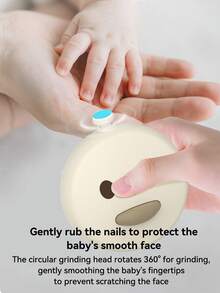 1pc Gentle Electric Nail Grinder, Children's Automatic Nail Care Machine, 5 Replaceable Grinding Heads, Convenient Nail Care For Hands And Feet, Integrated Storage (AAA Batteries Required, Not Included) - Multicolor - View 5