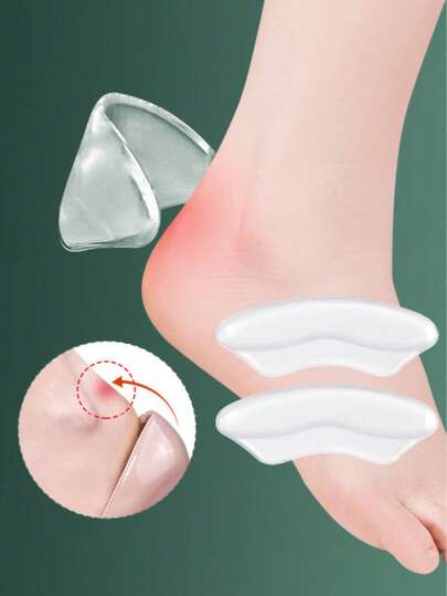 2 piezas Almohadillas de silicona suave y antifricción cómodas para el talón