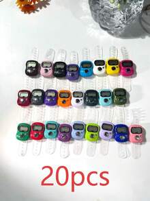 电子念珠戒指，手指电子念珠祈祷戒指计数器，数字显示便捷戒指计数器，减压手压计数器，适用于商务、祈祷计数、节日礼物 - 多色 - 查看 26