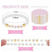7pcs Bachelorette Party Wristbands, Wrist Bands, Party Decorations, Party Wristlets Suitable For Wedding, Engagement, Banquet, Party, Ball, Also Can Be Given As Gift - Bracelet - View 5
