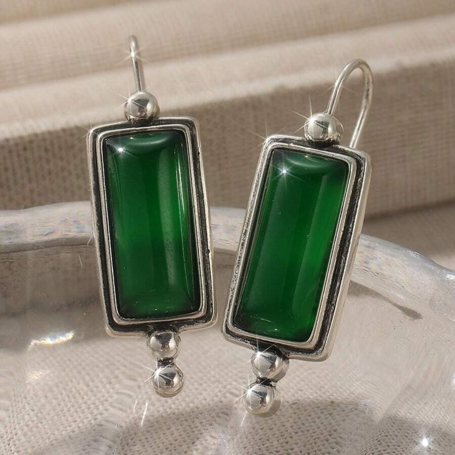 Vintage Long Dangle Earrings, Featuring Bohemian Elegant Style, Minimalist Design, Ideal Gift For Anniversary And Birthday - Silver - View 1