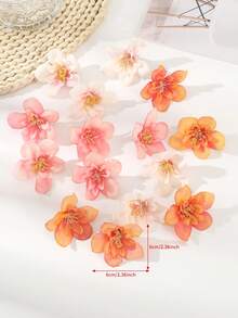 5pcs Bohemian Style Artificial Flower Hair Clips, Women Hair Accessories - Multicolor - View 6