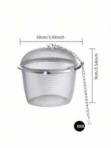1PC Stainless Steel Tea Infuser, Round Mesh Spice Ball Filter With Chain, Reusable Loose Leaf Tea Strainer Seasoning Bouquet Ball For Herbs Spices Stew Cooking Kitchen Gadget - Multicolor - View 14