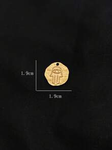 1pc 18K Gold Plated Stainless Steel Devil's Eye Sun Moon Star Disc Pendant, Punk Dark Style Necklace Bracelet Jewelry Accessory, Gift For Loved Ones And Friends - Yellow Gold - View 9