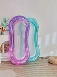 1件渐变色网状漂浮吊床，充气泳池玩具，适用于沙滩和湖泊，泳池派对和沙滩派对用品，气泵需另行购买。 - 純色浮床 - 查看 3