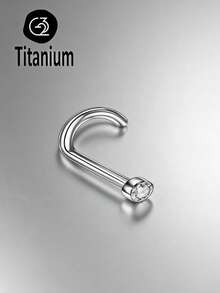 Khuyên mũi mini STM-F136 bằng titan 20G0.8mm, bi tròn và đính kim cương G23, kiểu dáng thanh thẳng, thanh chữ L, thanh cong, trang sức xỏ mũi phổ biến và được ưa chuộng dành cho nữ. - MŨI - Xem 5